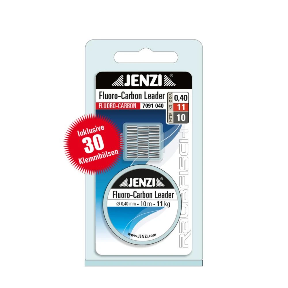 Jenzi Fluorocarbon Vorfachschnur Inkl. Klemm-Hülsen 1 Jenzi Fluorocarbon Vorfachschnur Inkl. Klemm-Hülsen