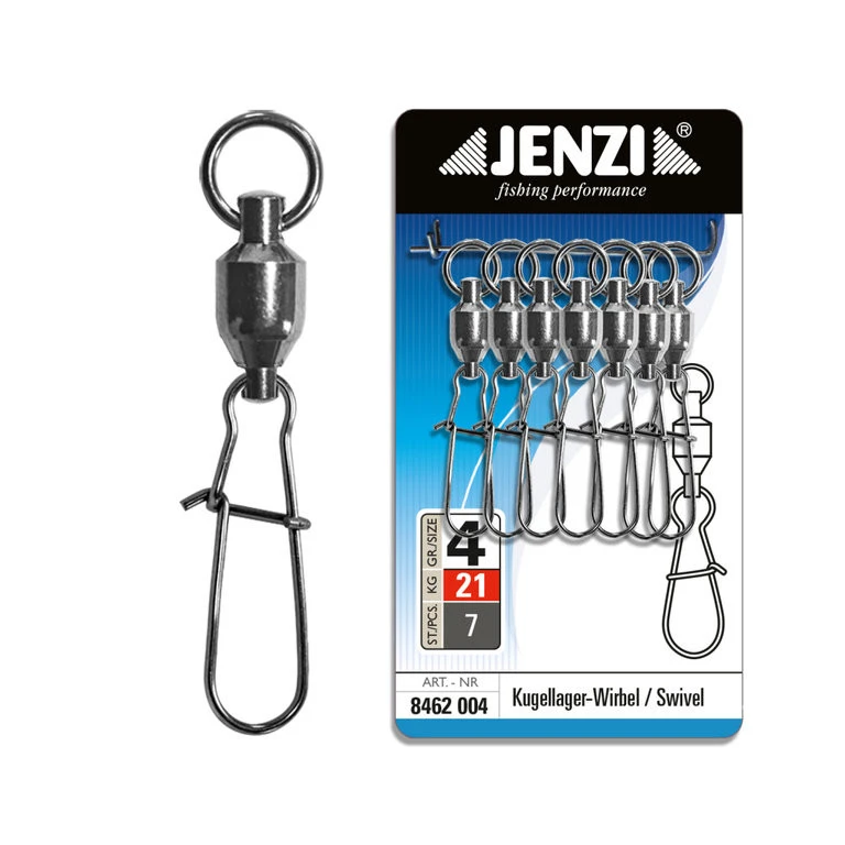 Jenzi Kugellager-Wirbel Mit Sicherheits-Karabiner 3 Jenzi Kugellager-Wirbel Mit Sicherheits-Karabiner – Bild 3