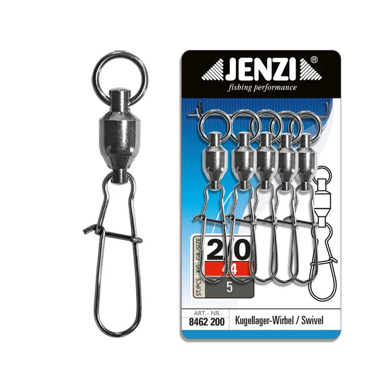 Jenzi Kugellager-Wirbel Mit Sicherheits-Karabiner 5 Jenzi Kugellager-Wirbel Mit Sicherheits-Karabiner – Bild 5